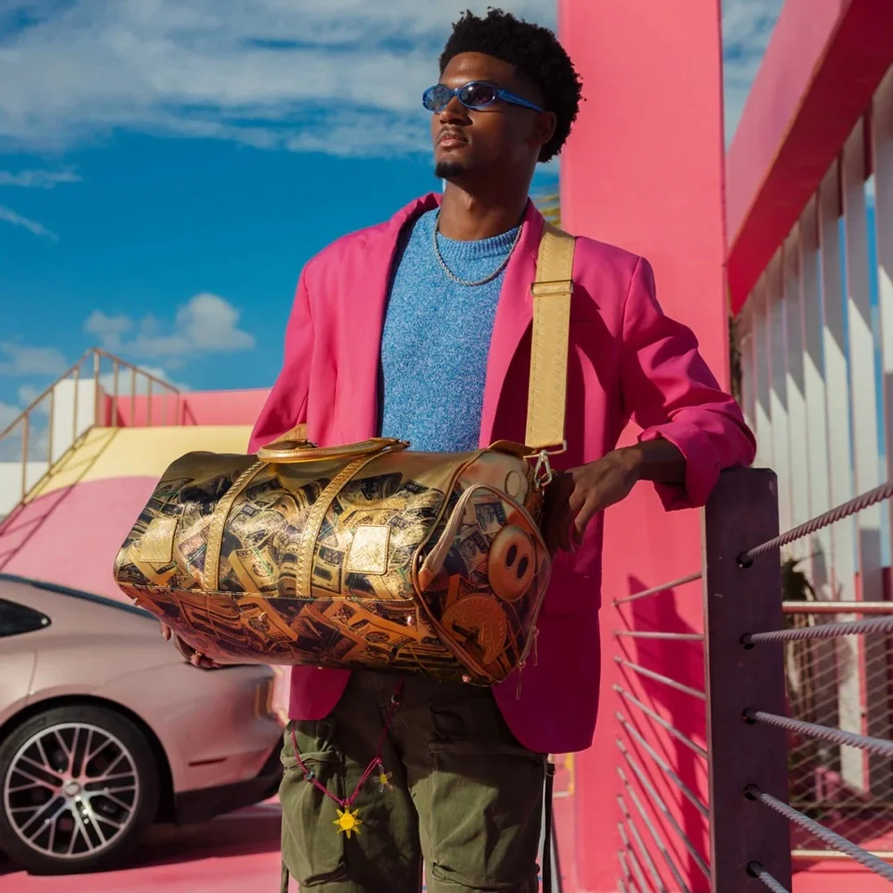 Sprayground Squid Game Collab Piggy Bank Duffle